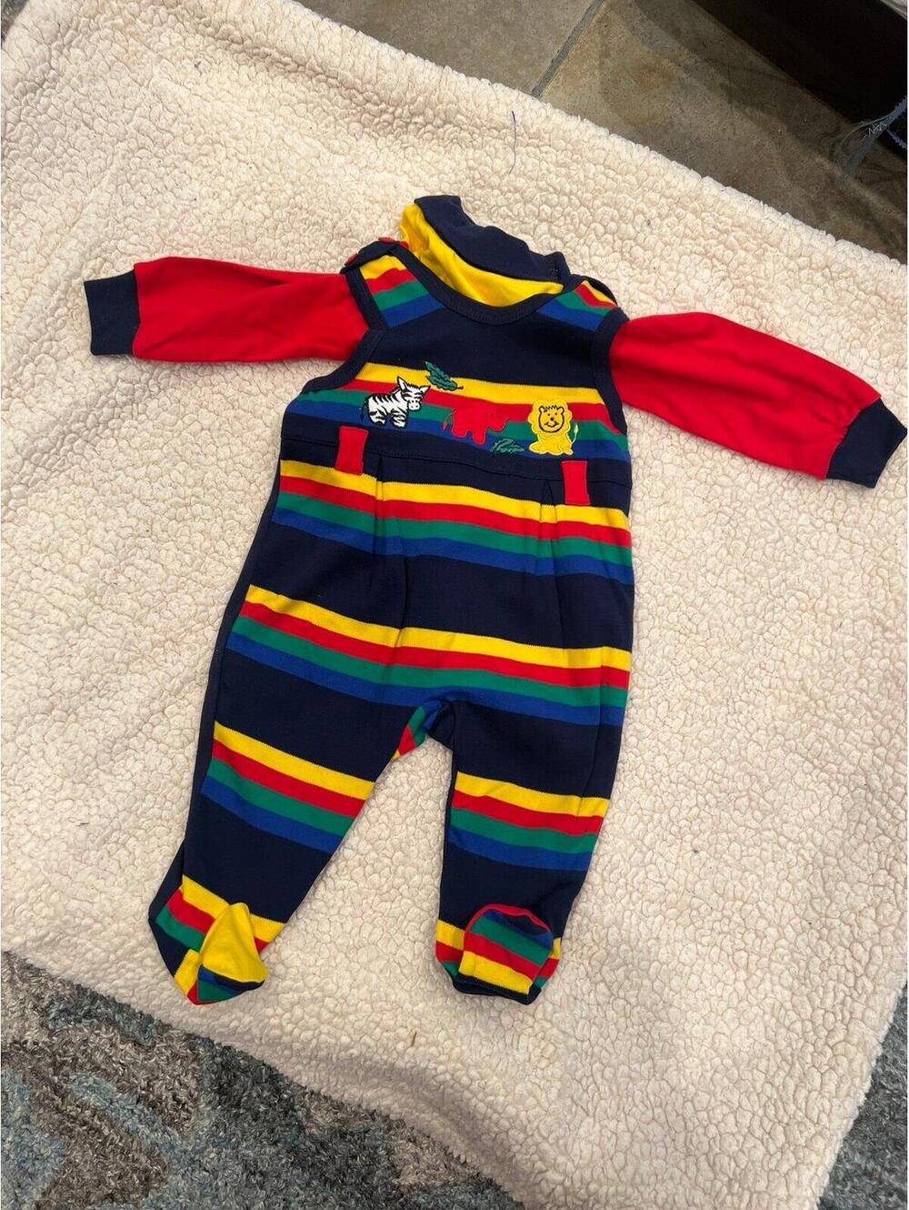 Vintage two-piece baby romper